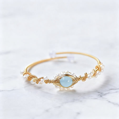 AMELIA · Bracciale di Perle Intrecciato