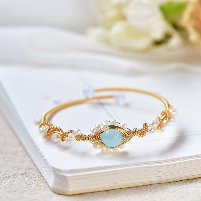 AMELIA · Bracciale di Perle Intrecciato