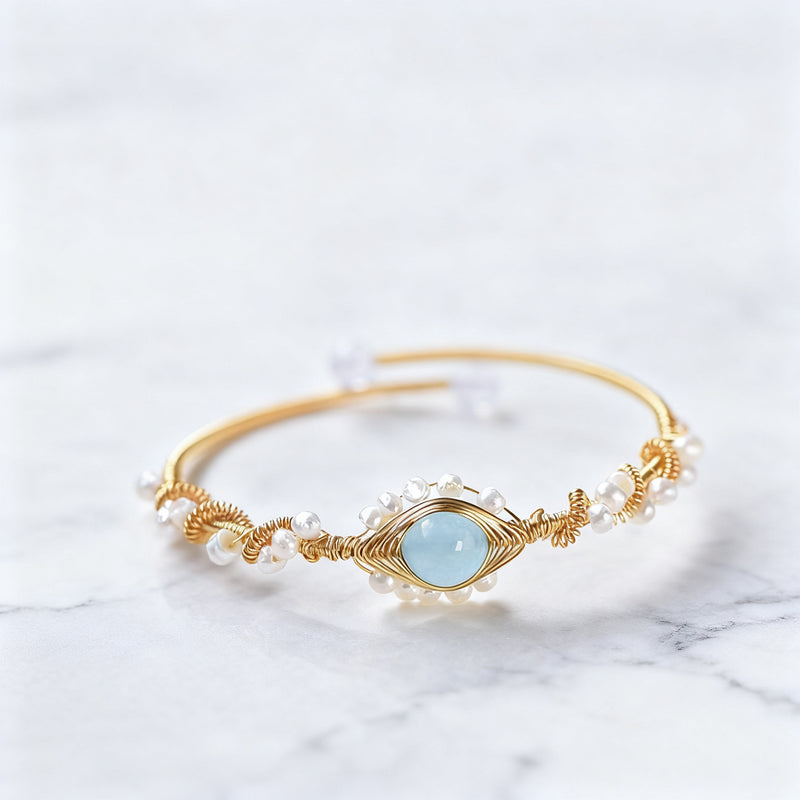 AMELIA brazalete de perlas trenzado