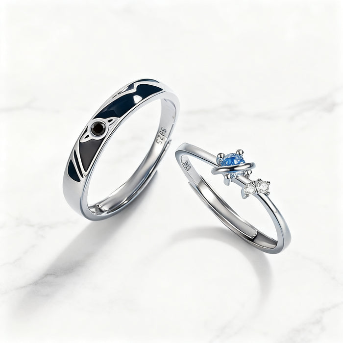 GALAXIA anillos de pareja planeta