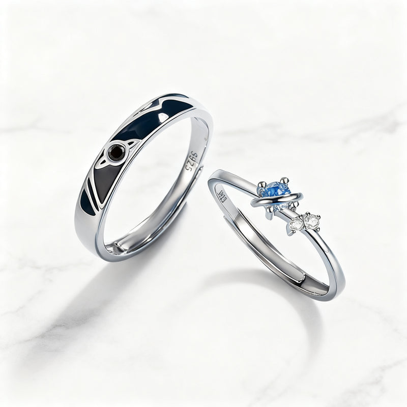 GALAXIA anillos de pareja planeta